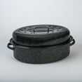 thumbnail image 2 of Granite Ware 19 inch oval roaster with Lid enameled steel design to accommodate up to 20 lb poultry/roast. Resists up to 932°F, 2 of 7