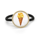 thumbnail image 1 of Acuarela dulce helado amarillo Cinta para el pelo de metal plateado y tocado de goma, 1 of 3