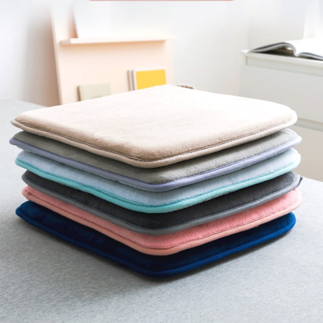 Cojín de Asiento Grueso y Cálido - Alfombrilla para Silla de Oficina Cojín para Taburete, Azul MNFD