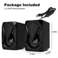 thumbnail image 6 of Computer Speakers for Desktop or Laptop, 2.0 Stereo RGB PC Gaming Speakers with Stereo Surround Bass, 7 Colors LED Lights, USB-Powered 3.5mm Wired Speakers for PC Smartphone Tablet Projector TV, 6 of 9
