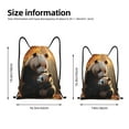 thumbnail image 2 of Xecao Maple Forest Panda Pattern Sports Drawstring Backpack - String Swim Gym Bag with Wet Proof Pocket for Women&Men-Medium, 2 of 6