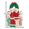 thumbnail image 4 of Personalized Family Christmas Ornament 2024- Family Ornament 2024 Family of 6 Santa Pajamas Ornament, 4 of 9