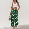 thumbnail image 5 of kaondbfi Fashion Casual Women's Wide Leg Pants High Elastic Waisted Pants Trousers with Pockets Summer Casual Pants for Women, 5 of 7