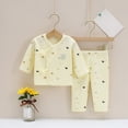 thumbnail image 2 of CAUYDY Baby Girls Pjs Infant Sleepers for Girl Long Sleeved Shirt Elastic Waist Pants 2Pcs Set Newborn Pajamas Preemie Clothes Fall Winter 0M 3M 6M 9M 12M Sizes 6-9 Months,Yellow, 2 of 7