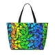 thumbnail image 2 of Fotbe Multicolored Butterflies Bolsa de Viaje para Playa - Resistente al Agua, Bolsa Tote de Gran Capacidad y Ligera con 7 Bolsillos para Mujeres y Hombres, 2 of 7