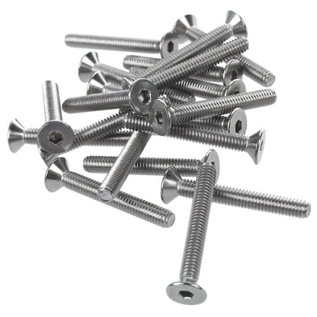 

Iegefirm 20 Pcs Stainless Steel Countersunk Screws Hexagon Socket Hex Key Bolts x 30mm
