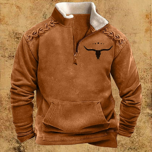 Sweat à Capuche Sans Capuche pour Hommes Mode Décontractée Confortable Imprimé Manches Longues