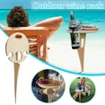 thumbnail image 1 of Agiferg Outdoor Wine Rack Lawn Wine Rack Outdoor Picnic Portable Wine Rack, 1 of 9