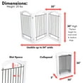thumbnail image 3 of Internet's Best Wire Dog Gate with Arched Top - 3 Panel - 30" Tall - White, 3 of 9