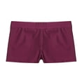thumbnail image 4 of MSemis Kids Girls Boy Shorts Panties Underpants Athletic Swimming Gymnastics Booty Shorts Burgundy 9-10, 4 of 5