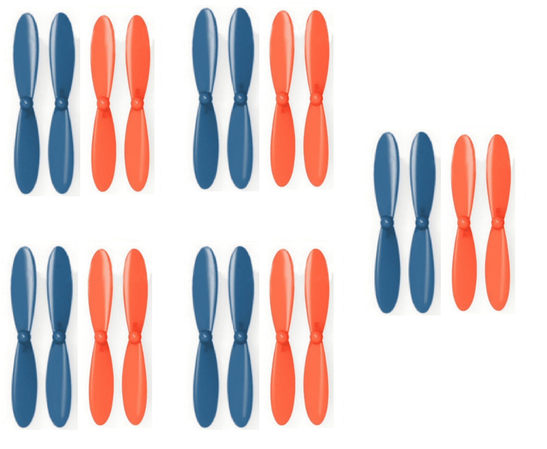 Blue Mini Drone Blue White Propeller Blades Props 5x Propellers 