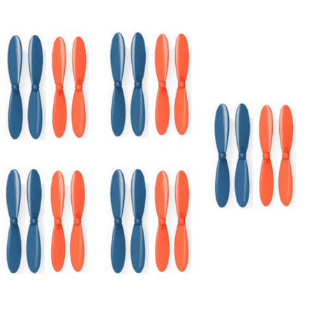 HobbyFlip Blue Orange Propeller Blades Props 5x Propellers Compatible with X-Drone Nano H107R