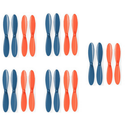 Image of HobbyFlip Blue Orange Propeller Blades Props 5x Propellers Compatible with Micro Drone Quad Rotor