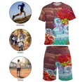 thumbnail image 5 of My Singing Monsters Boys Girls Short Sleeve Mesh T-Shirt And Shorts Outfit Set Summer Clothes Set for Kids, 5 of 8