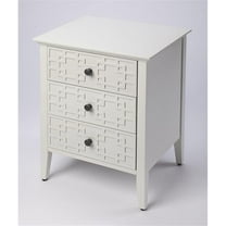 Butler Specialty Kinsley Glossy 3-Drawer Accent Chest In White