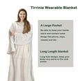 thumbnail image 2 of Catalonia Wearable Blanket with Sleeves for Adult Soft Warm Comfy Throws Wrap Robe Blanket in Latte, 2 of 7