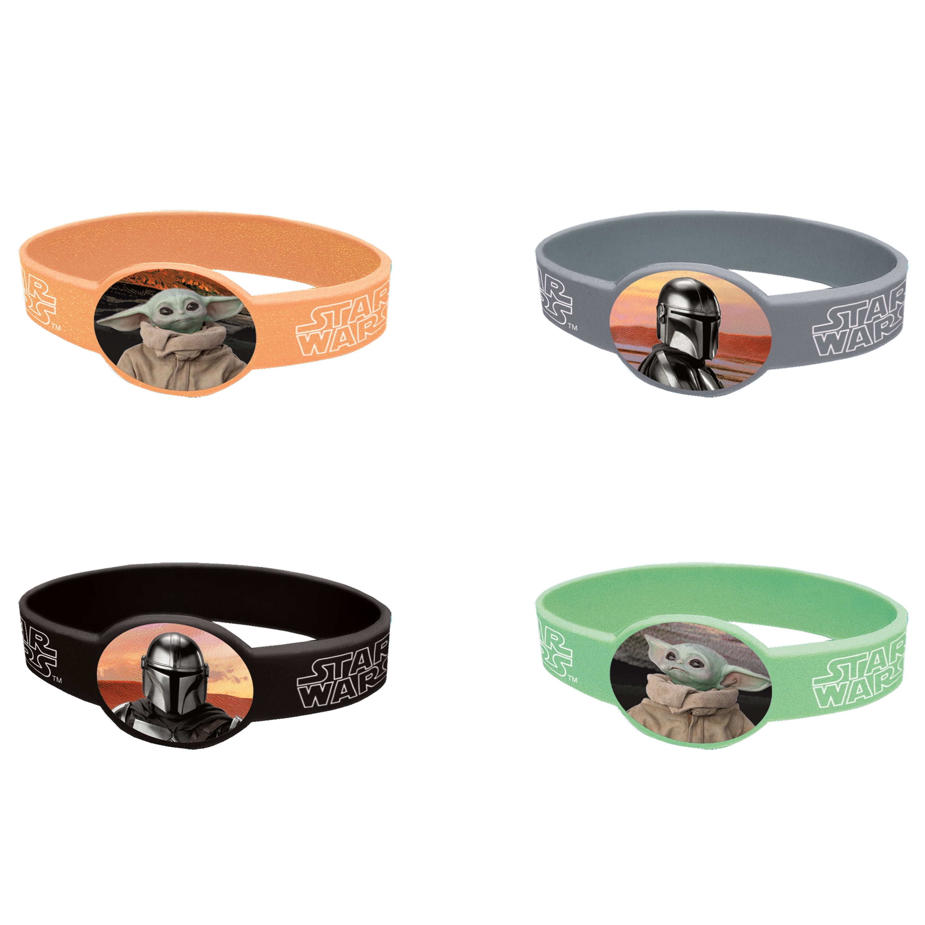 Photo 1 of Rubber Star Wars The Mandalorian The Child Baby Yoda Bracelet Party Favors, 4ct