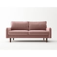 thumbnail image 3 of Enor Furniture Anacapa 70" Round Arm Upholstered Modern Velvet Sofa in Pink, 3 of 15