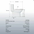 thumbnail image 2 of Deiokin Dual Flush One-Piece Toilet 1.1/1.6 GPF, Comfort Height 17" Rimless Siphonic Toilet with Soft Close Seat, 12-inch Rough-In, 2 of 9