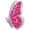 Hot Pink, variant on Delight Jewelry Silver-tone Translucent Pink Flying Butterfly - Script Class of 2025 Dome Charm Necklace, 18"