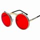 thumbnail image 1 of Unisex Sunglasses Flip Up Lens Round Eye Glasses Red, 1 of 3