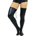 thumbnail image 5 of ToBeInStyle Women's Lace Up Wet Look Thigh High - Black - One Size, 5 of 7