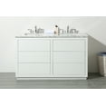 thumbnail image 2 of Stufurhome Lang 56 Inch White Double Sink Bathroom Vanity, 2 of 7