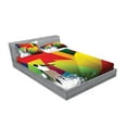 thumbnail image 2 of Ambesonne Colorful Fitted Sheet & Pillow Sham Set, Basketball Modern Art, Full, Multicolor, 2 of 2