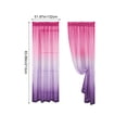 thumbnail image 3 of PONPRNGY Gradient Color Sheer Voile Curtains, Rod Pocket Window Screening for Bedroom, Living Room, Hotel, 1 Panel, 52 x 83 Inches, 3 of 6