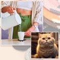 thumbnail image 6 of 3PCS Cat Coasters, 15CM Cute Coasters Cat Butt Crochet Funny for Desk Adults Home Decor Drinks Gifts Coffee, Black White Gray, 6 of 6