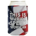 thumbnail image 4 of Funny Beer Coolie Murica Speak USA 4th of July Patriotic Accessory, 2 Pack Can Coolie Drink Coolers Coolies American Flag, 4 of 8