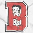 thumbnail image 2 of Vintage Betty Boop Cartoon Varsity B Women Plus Size Hoodie Brisco Brands 2X, 2 of 4