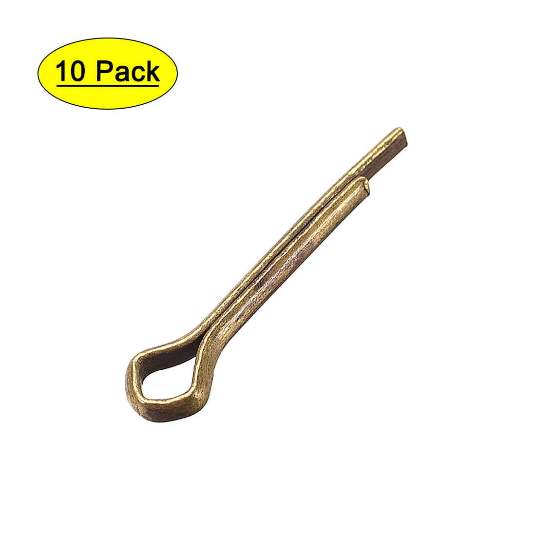 2.5mm x 16mm Solid Brass 2-Prongs Gold Tone 10Pcs Split Cotter Pin 
