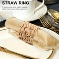 thumbnail image 5 of 8Pcs Country Style Water Woven Napkin Ring, Hand-Woven Straw Napkin Ring, Farmhouse Natural Napkin Buckle, 5 of 10