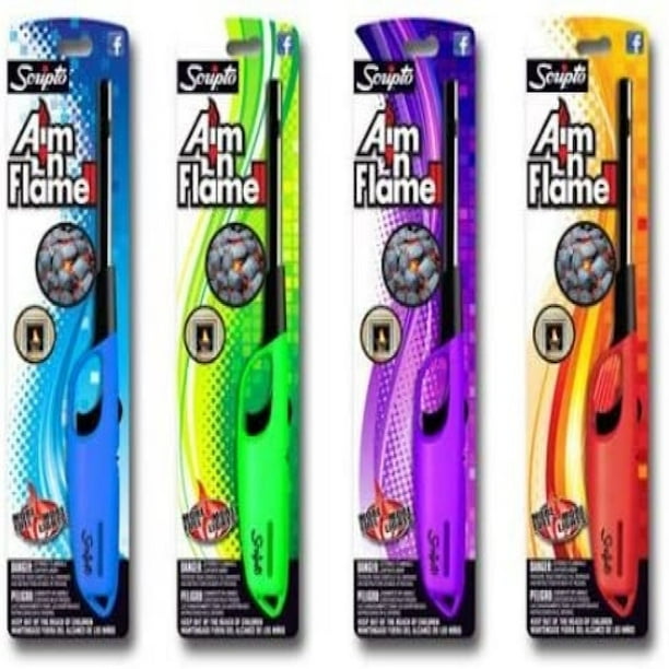 "Scripto Aim N Flame MultiPurpose Lighters, 4 Pack"