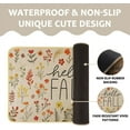thumbnail image 6 of Hello Fall Floral Decorative Doormat, Autumn Thanksgiving Home Farmhouse Decor Low-Profile Switch Rug Entrance Front Floor Mat for Porch Indoor Outdoor 17x30 Inch, 6 of 6