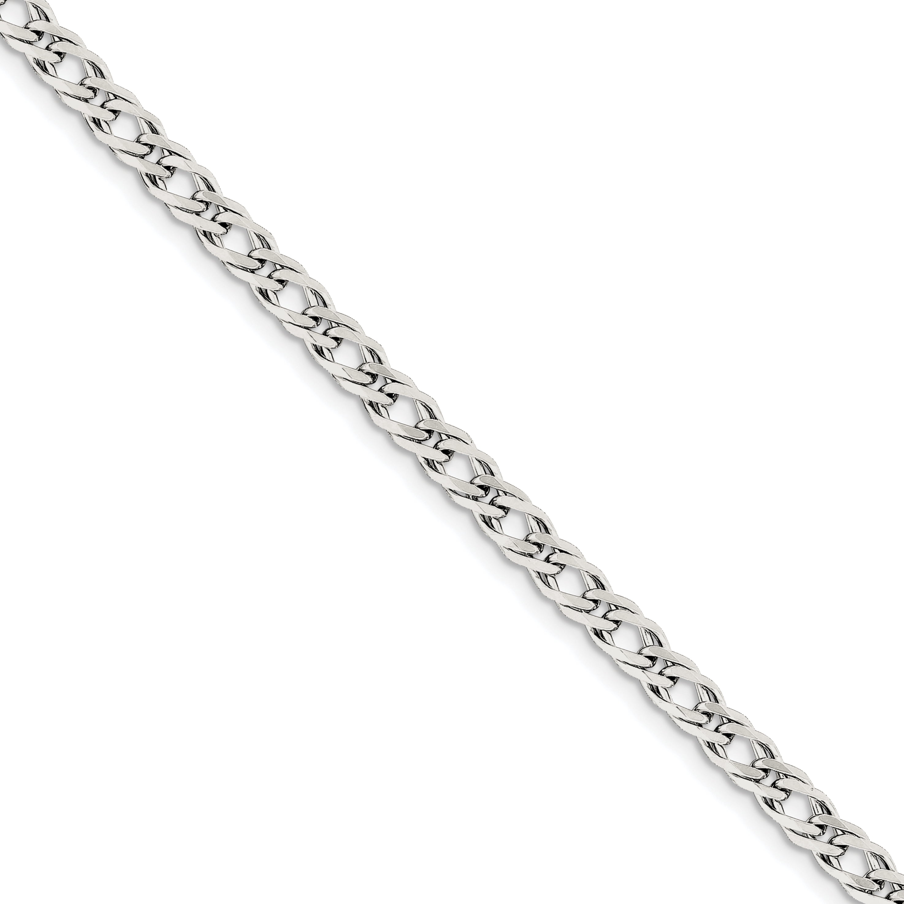 Diamond Cut Flat Link Curb Chain 