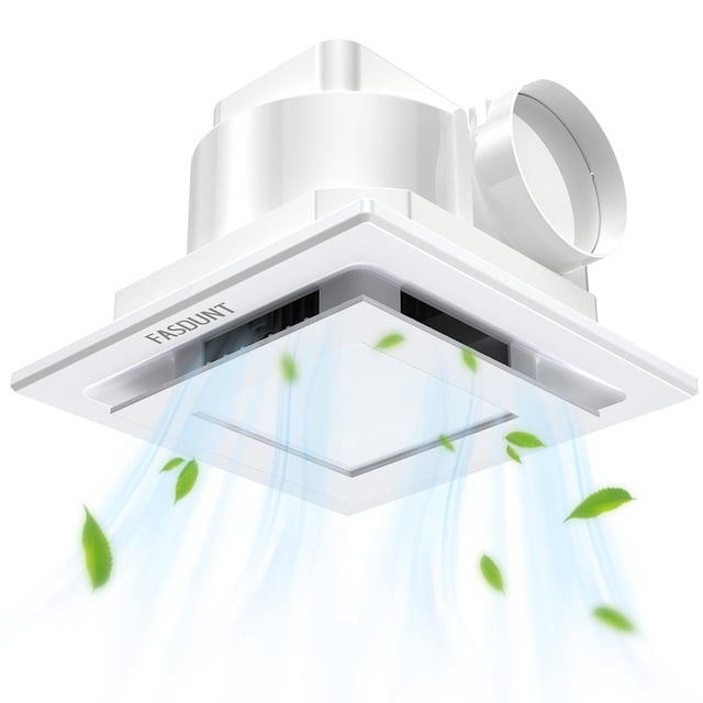 Extractor de Baño FASDUNT 9.8" Luz LED 120 CFM Silencioso