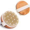 thumbnail image 1 of Volver Cepillo de Ducha para el cuerpo El cepillo exfoliante cepillo para cuerpo seco El cepillo de baño con cerdas naturales Mejora las funciones linfáticas Exfoliante para eliminar toxinas Celulitis, 1 of 5