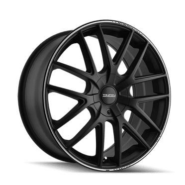 18x8 Touren TR60 Black/Machined RING Wheel 5x108/5x4.5 (40mm)
