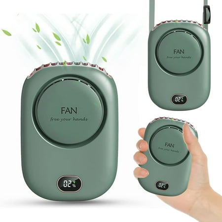 

USB Rechargeable Portable Mini Fan Cooling Fan with Adjustable Lanyard and Bracket 3 Wind Speed Bladeless Handheld Eyelash dryer Mini Handheld Fan Air Conditioning Blower for Eyelash Extension 10hrs