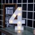 Lampara Decorativa / Luces Led/ 22cm /números Luminosos / NUMERO 4 DECO PVC NUMERO LUMINOSO 4