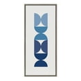 thumbnail image 2 of Kate and Laurel Sylvie Circles and Curves Ocean Beach Blues Framed Canvas Wall Art by The Creative Bunch Studio, 18x40 Gray, Narrow Mid-Century Modern Blue Wall Art, 2 of 6