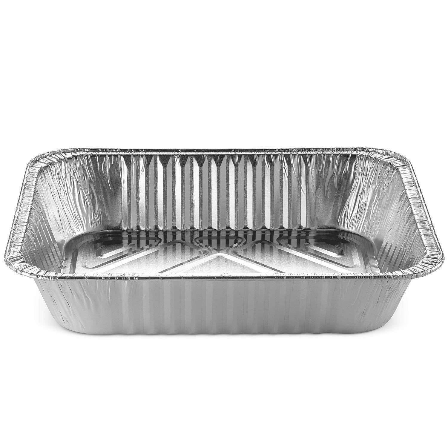 NYHI 9'' x 13 ” x 4'' Aluminum Foil Pans (20 Pack) | Durable Disposable  Grill Drip Grease Tray | Half-Size Extra Deep Steam Pan and Oven Buffet  Trays