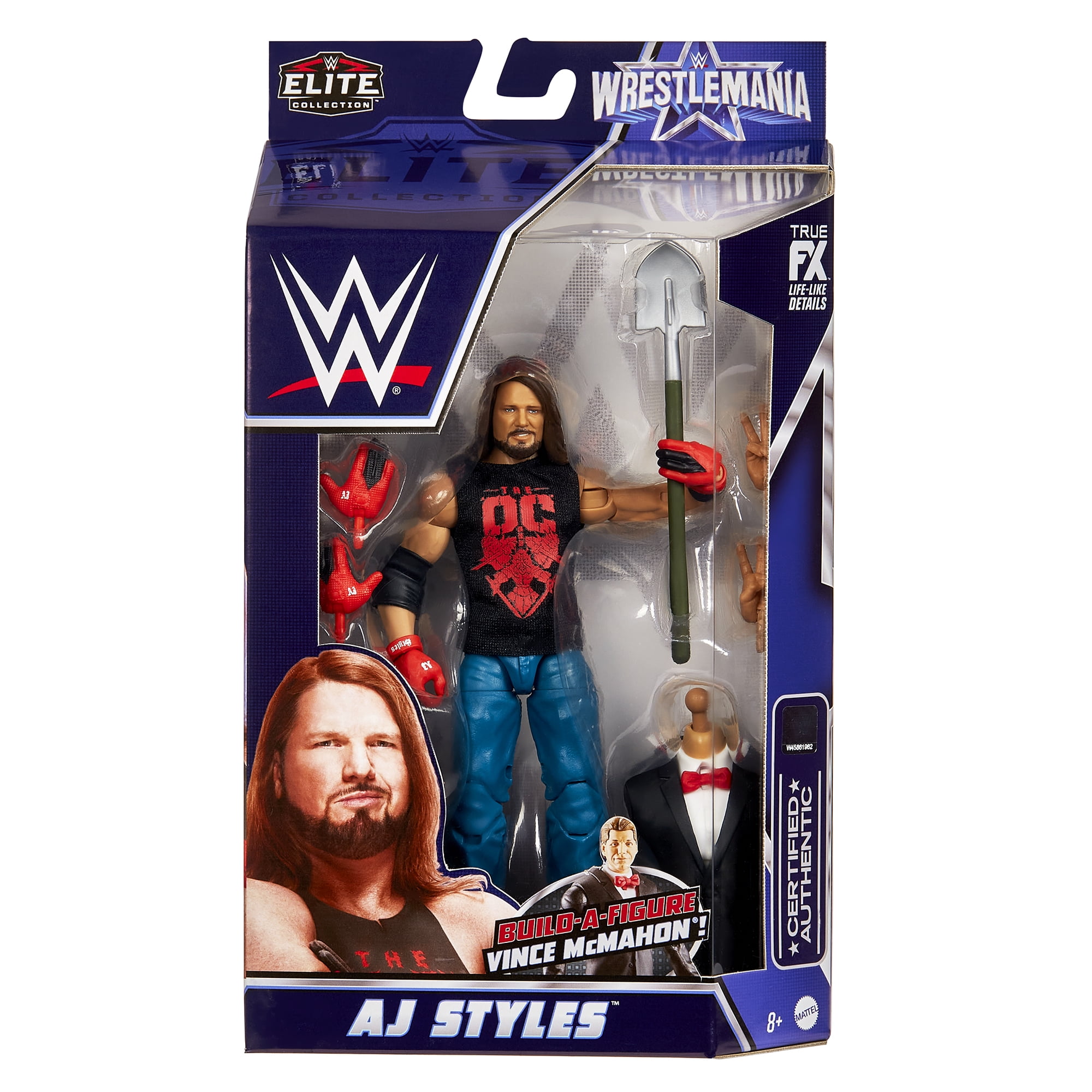 Condición peso Accidental AJ Styles - WWE Elite WrestleMania 38 Mattel WWE Toy Wrestling Action  Figure - Walmart.com