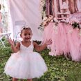 thumbnail image 5 of IBTOM CASTLE Kids Toddler Girls Floral Lace Tulle Backless Butterfly Dress Princess Birthday Wedding Bridesmaid Pageant Formal Party Dresses 18-24 Months Green, 5 of 5