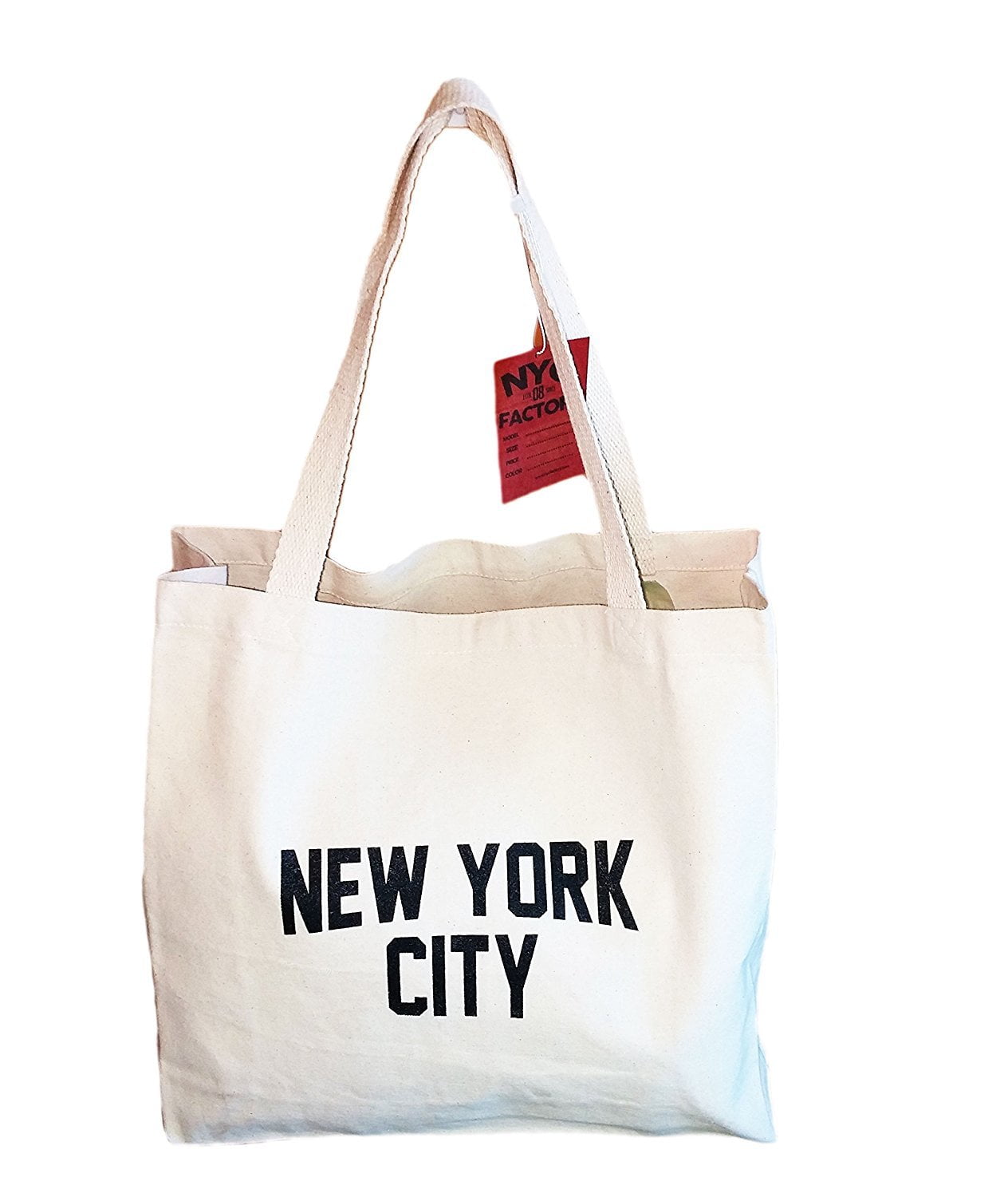 NYC FACTORY - Nyc Factory Gusseted New York City Tote Bag Lennon Style Shopping Gym Beach ...