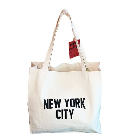 Nyc Factory Gusseted New York City Tote Bag Lennon Style Shopping Gym