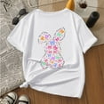 thumbnail image 5 of Lujianch T-Shirts à Manches Courtes Col Rond Multicolore Motif Lettre Décontracté pour Enfants Filles Taille 10-11 Ans, 5 of 5