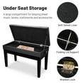 thumbnail image 5 of Yescom Adjustable Duet Piano Bench PU Leather Padded Wooden Keyboard Storage, 5 of 12